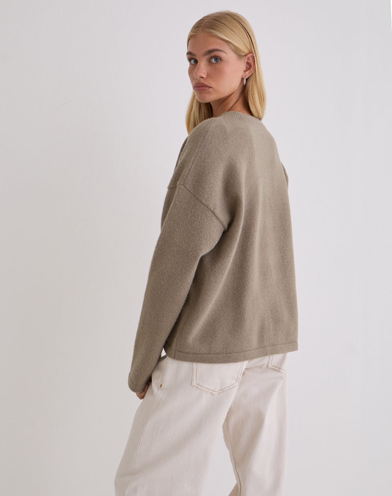 Maureen Strickjacke in Taupe