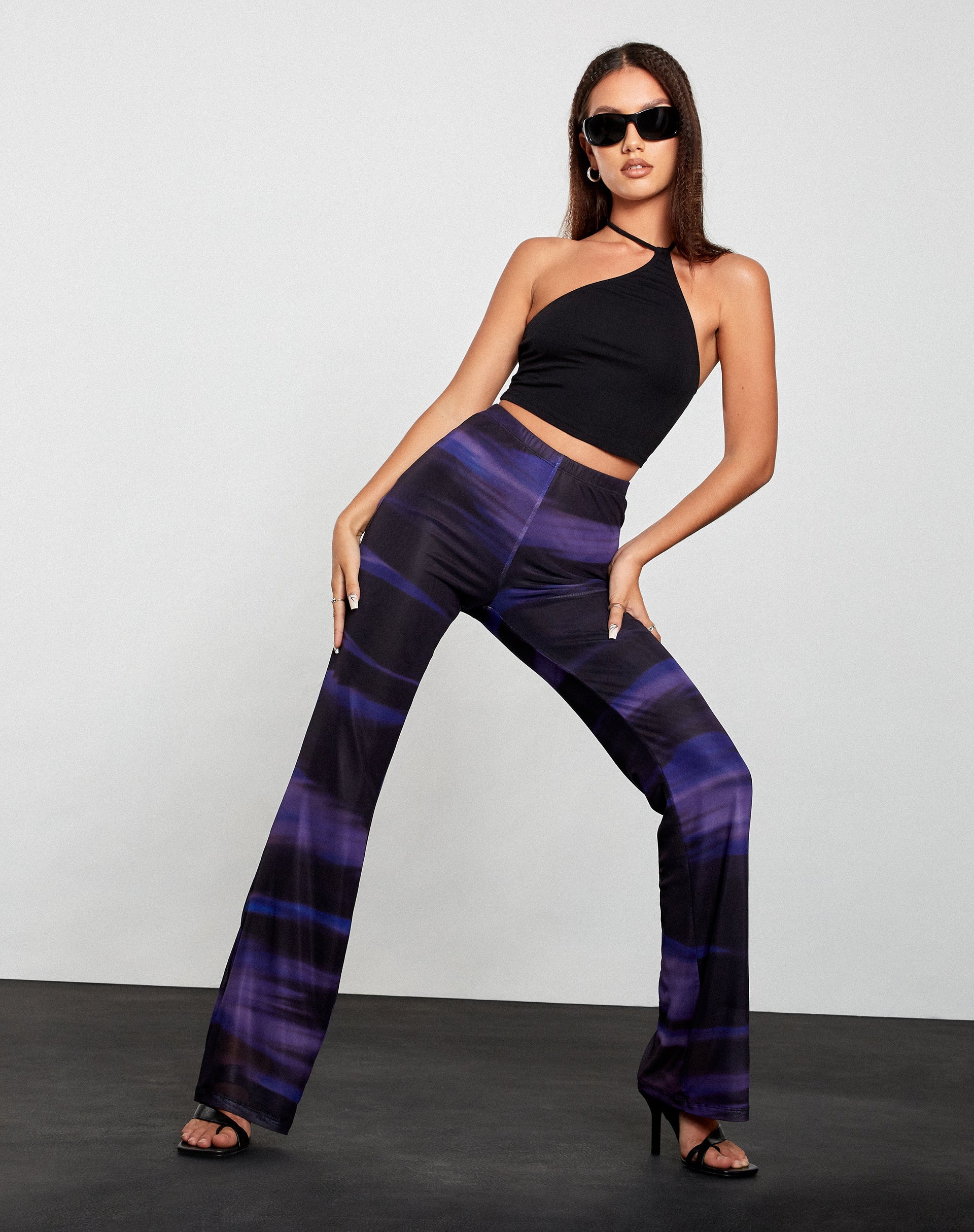Bild von Ford Crop Top aus Lycra Schwarz