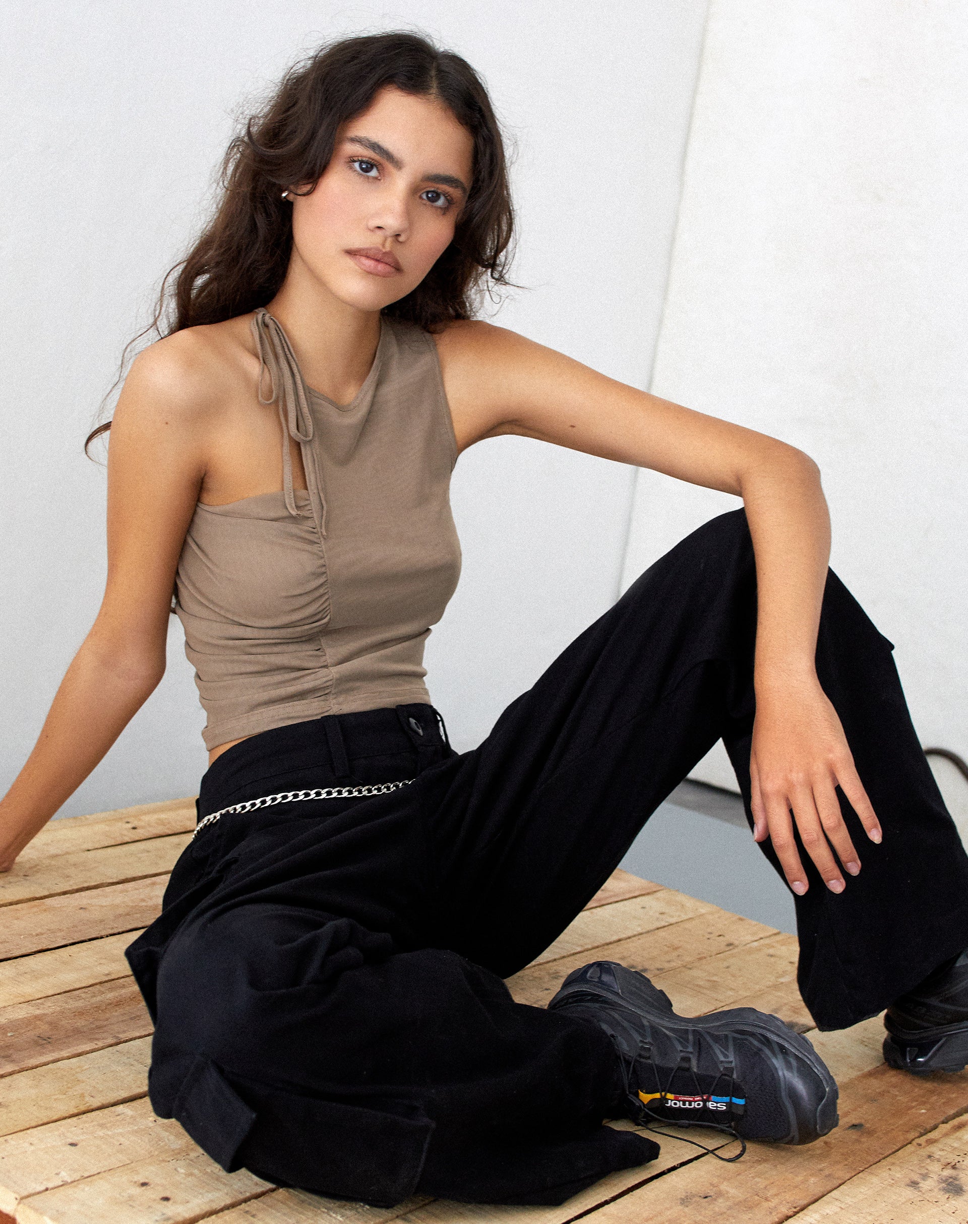 Bild von MOTEL X JACQUIE Sonja Crop Top in Hafermehl