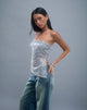 Image of Brilia Bandeau Top aus Paillettenstrick Silber