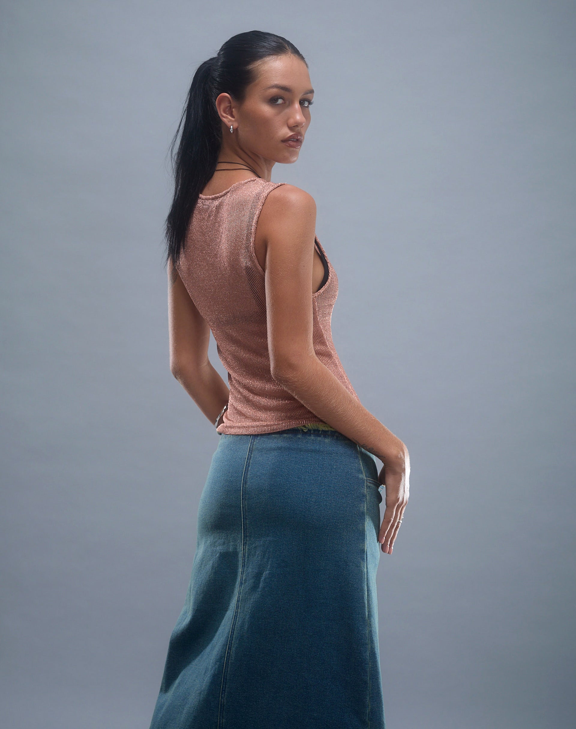 Bild von Cosima Tank Top in Rose Gold Kette
