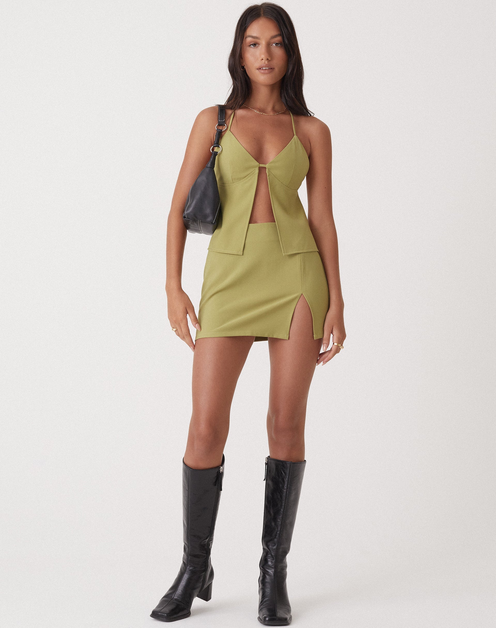 Bild von MOTEL X OLIVIA NEILL Pelma Mini Rock in Tailoring Seafoam Grün