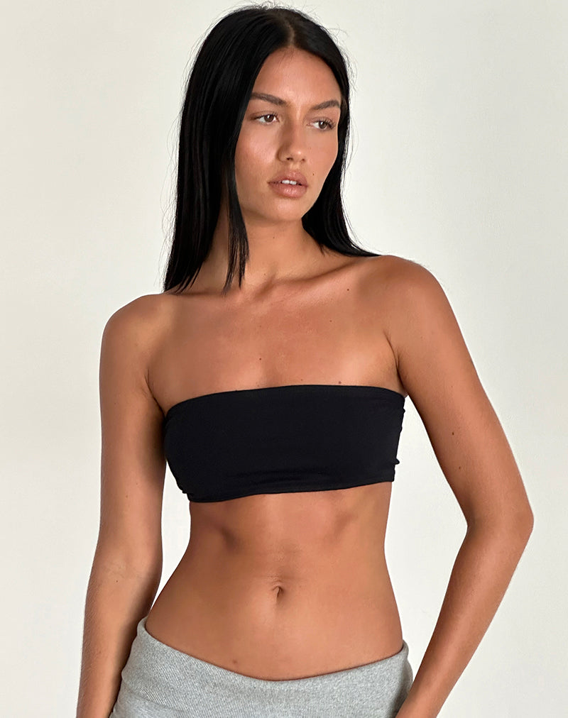Bild von Nabel Micro Tube Top in Schwarz