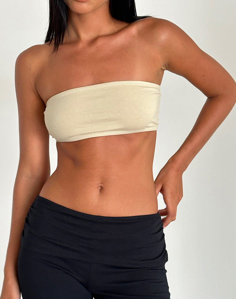 Nabel Micro Tube Top in Kokosnussmilch