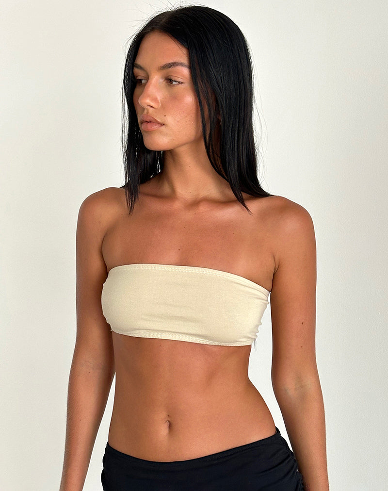 Nabel Micro Tube Top in Kokosnussmilch