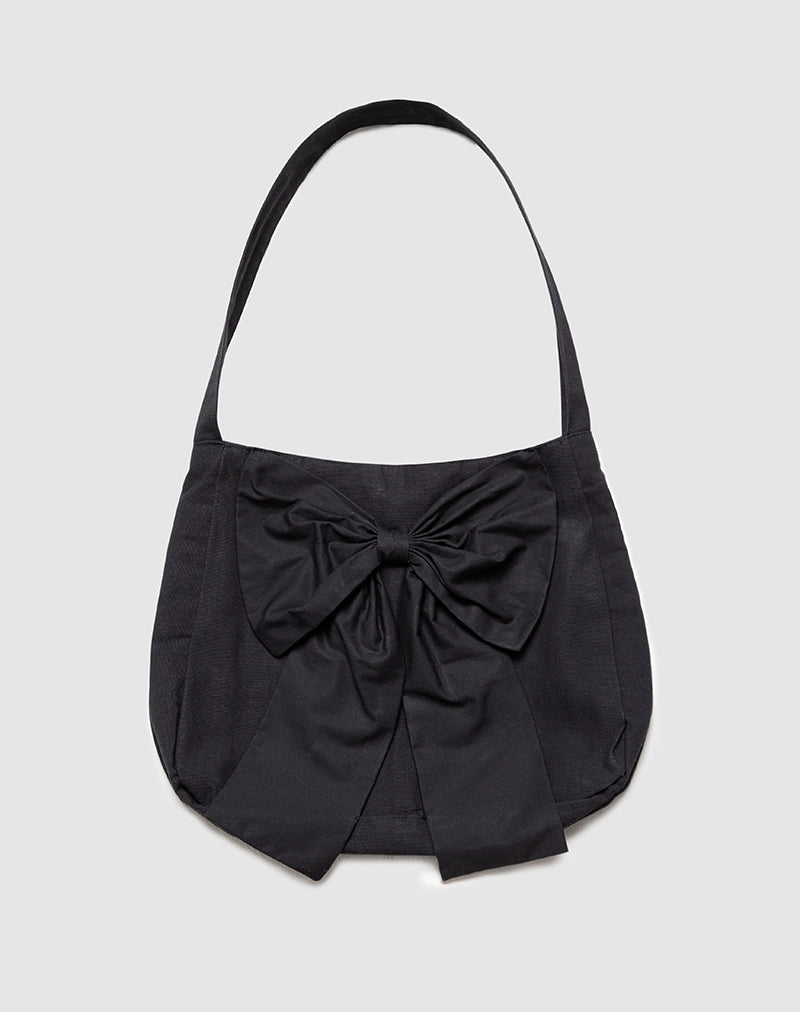Image of Nagi Tasche in Schwarz mit schwarzer Schleife