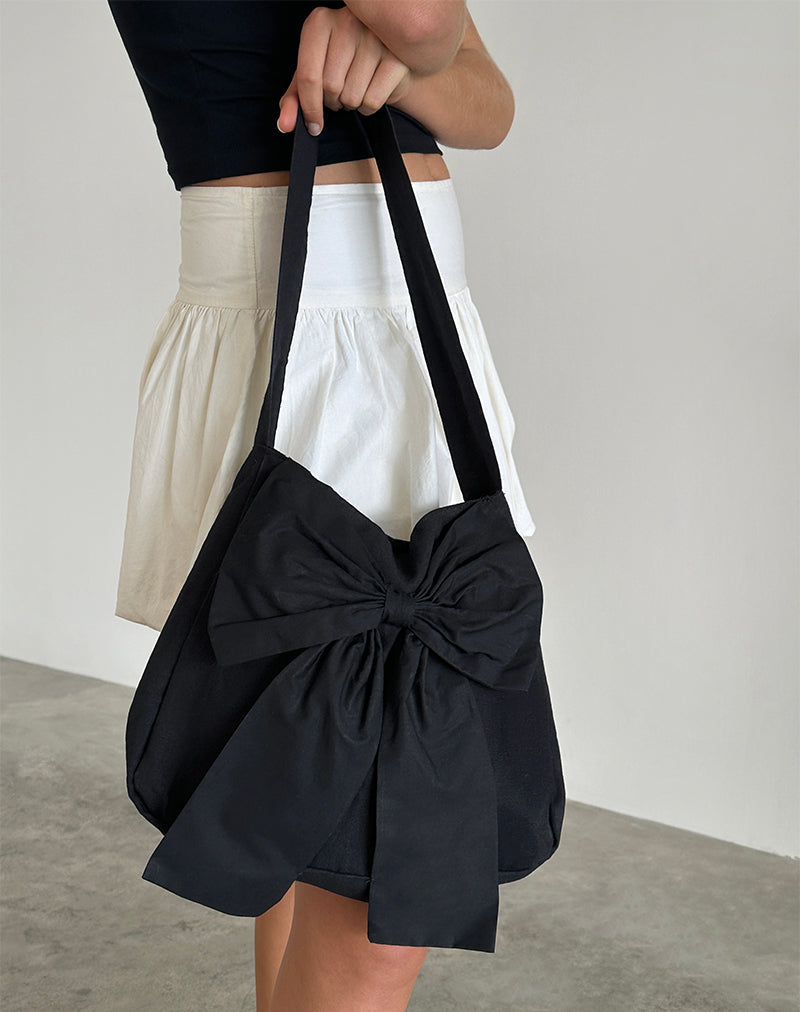 Image of Nagi Tasche in Schwarz mit schwarzer Schleife