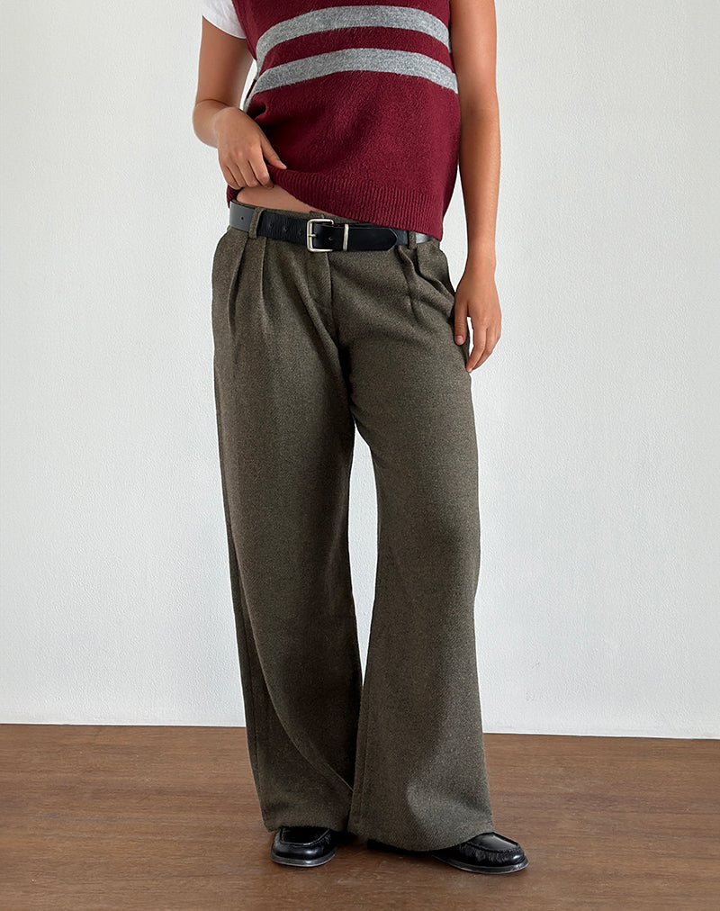 Nailaka Maßgeschneiderte Hose in Taupe dunkel