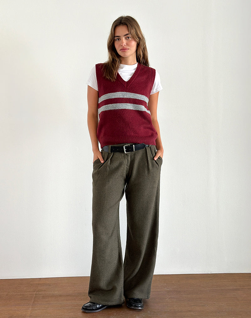 Image of Nailaka Maßgeschneiderte Hose in dunklem Taupe