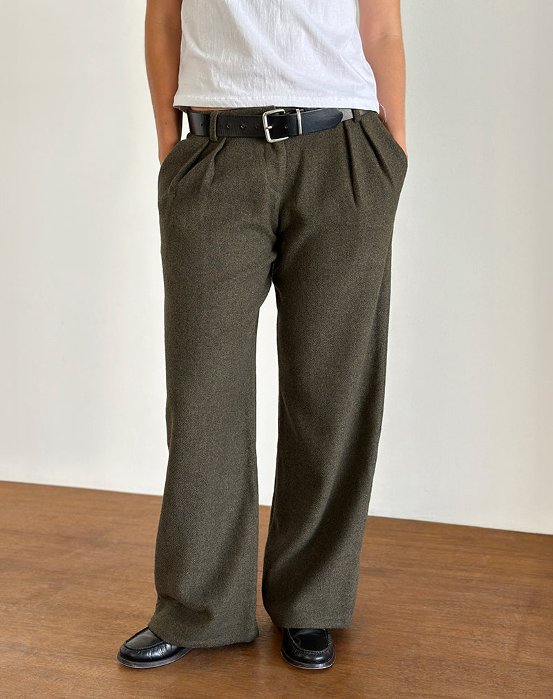 Image of Nailaka Maßgeschneiderte Hose in dunklem Taupe