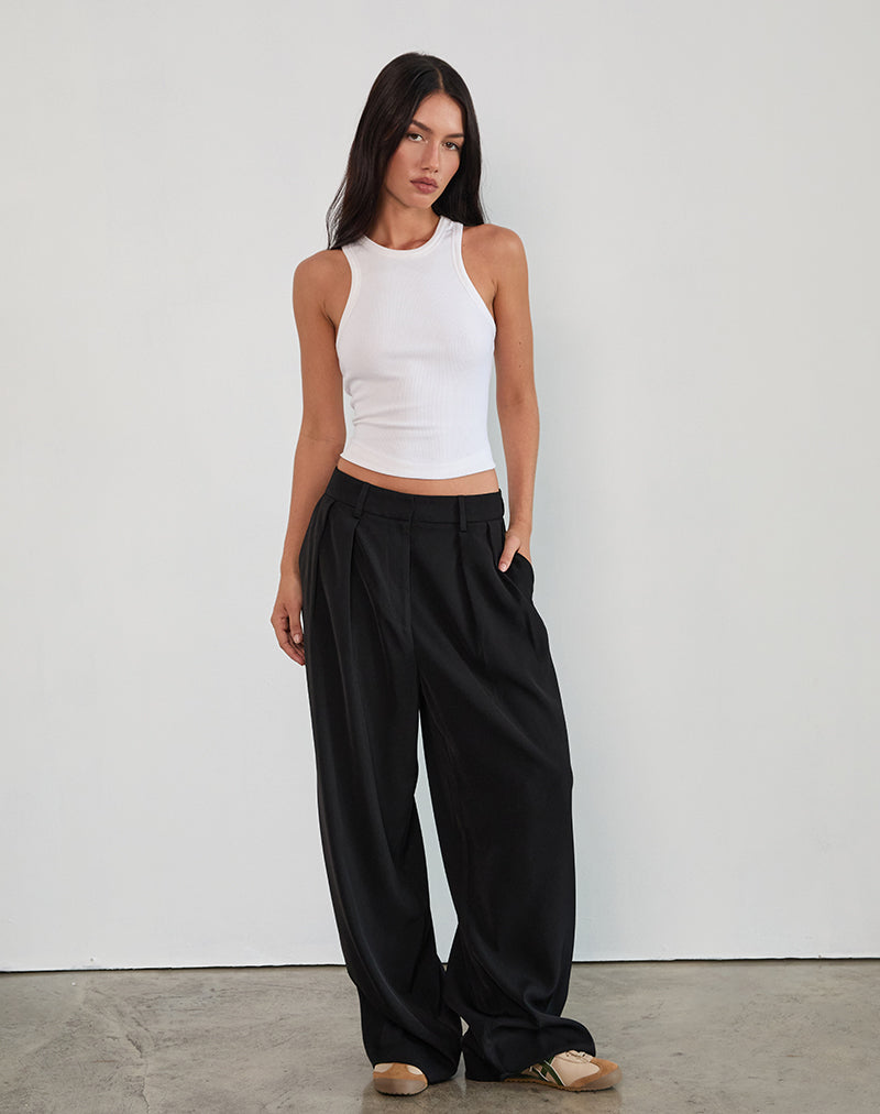 Nala Plissee-Hose in Tailoring Schwarz