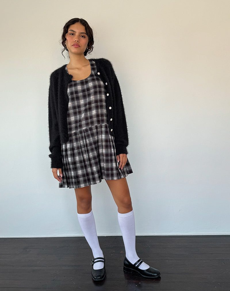 Image of Namaya Midikleid in Schwarz Weiß Karo