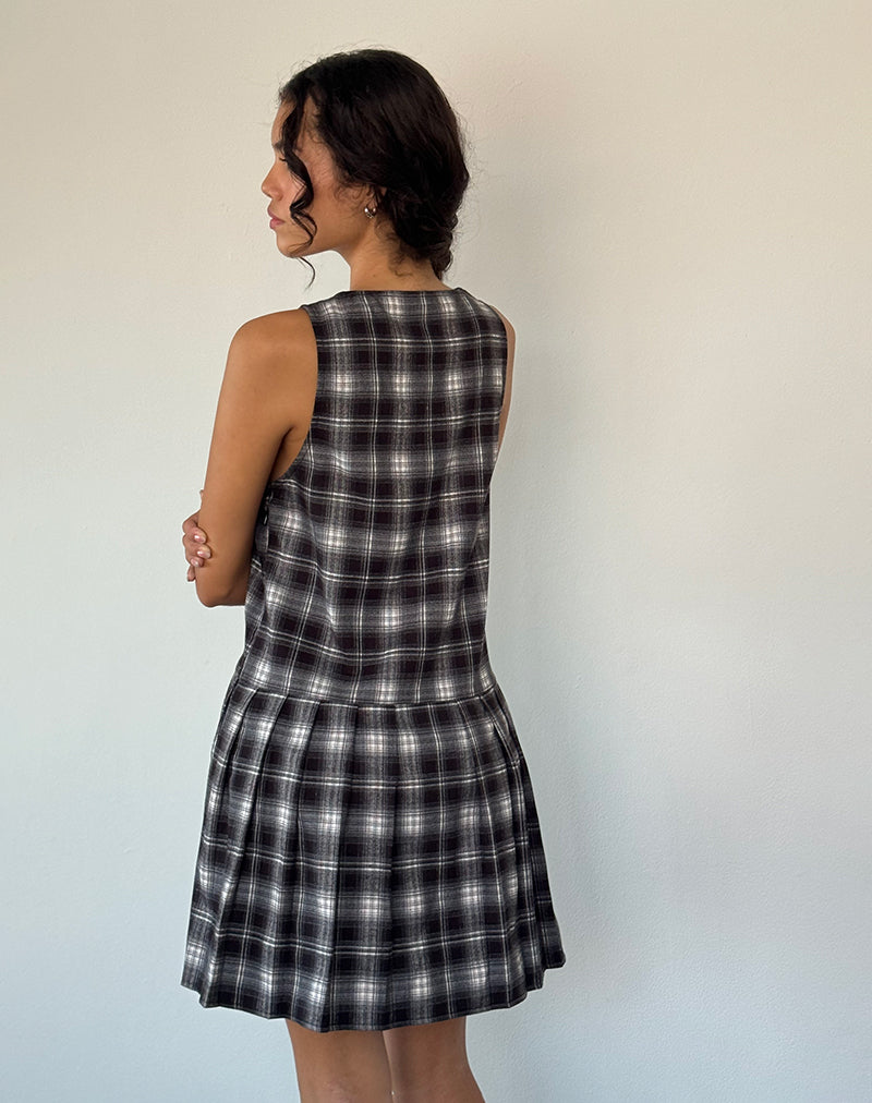 Image of Namaya Midikleid in Schwarz Weiß Karo