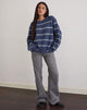 Image of Namirta Jumper in Blue with Grey Stripe