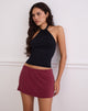 Bild von Namya Mini Skort aus Cupro Burgundy