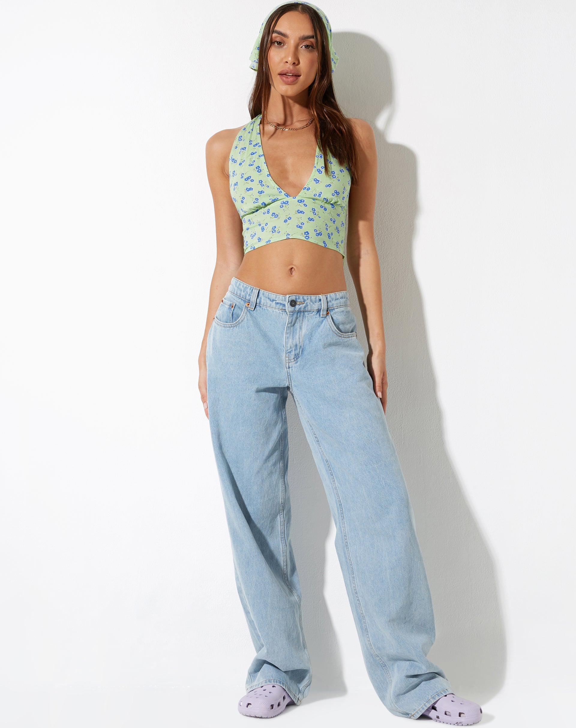 Abbildung von Nanda Crop Top in Lime Floral