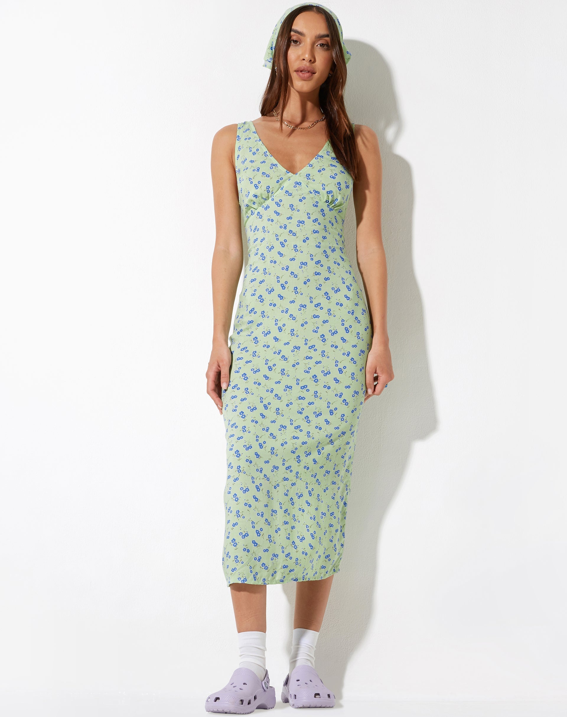 Bild von Lisheva Midikleid in Lime Floral