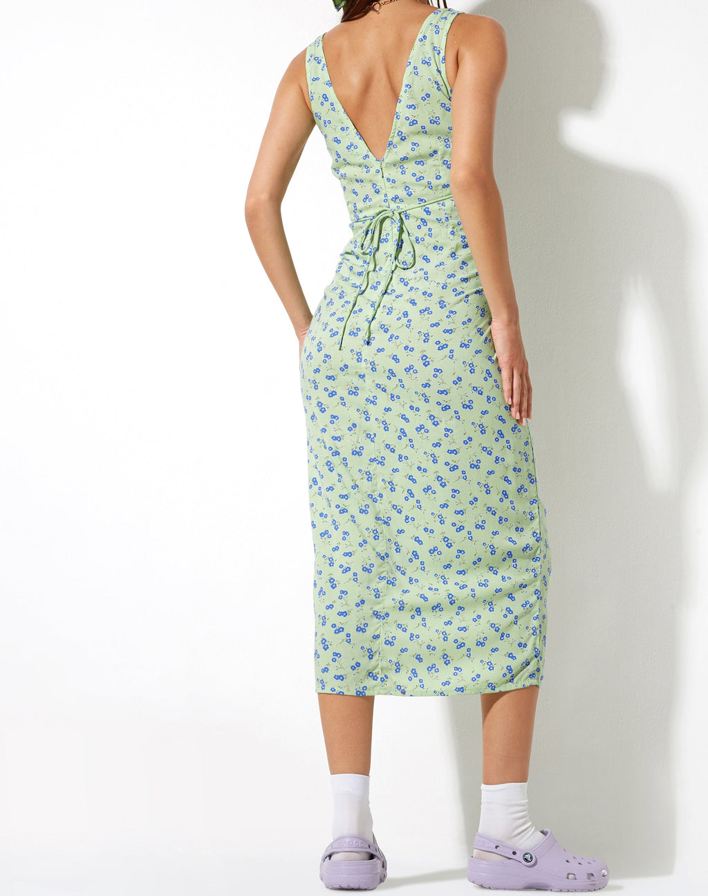 Lisheva Midikleid in Lime Floral