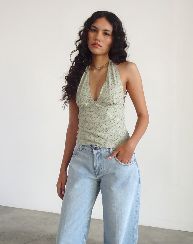 Bild von Nandu Neckholder-Top in Parma Violett