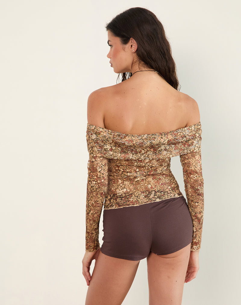 Bild von Nanila Top in Cluster Floral Braun
