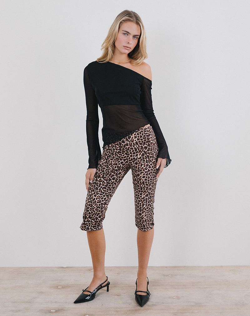 Image of Narcissa Asymmetrisches Top aus Mesh Schwarz