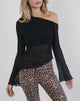 Image of Narcissa Asymmetrisches Top aus Mesh Schwarz