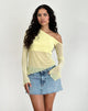 Bild von Narcissa Asymmetrisches Top aus Mesh Lemon