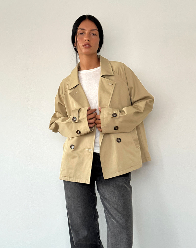 Narto Boxy Trenchcoat in Tan