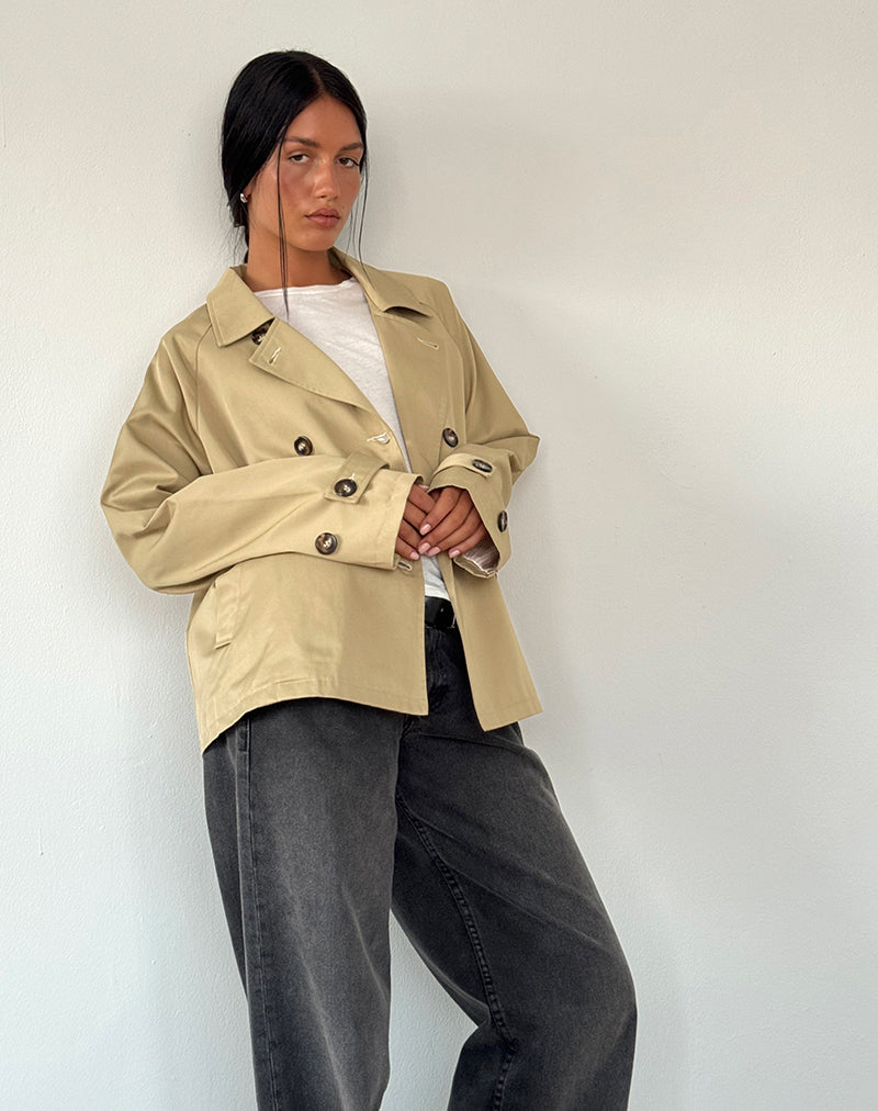 Bild von Narto Boxy Trenchcoat in Tan