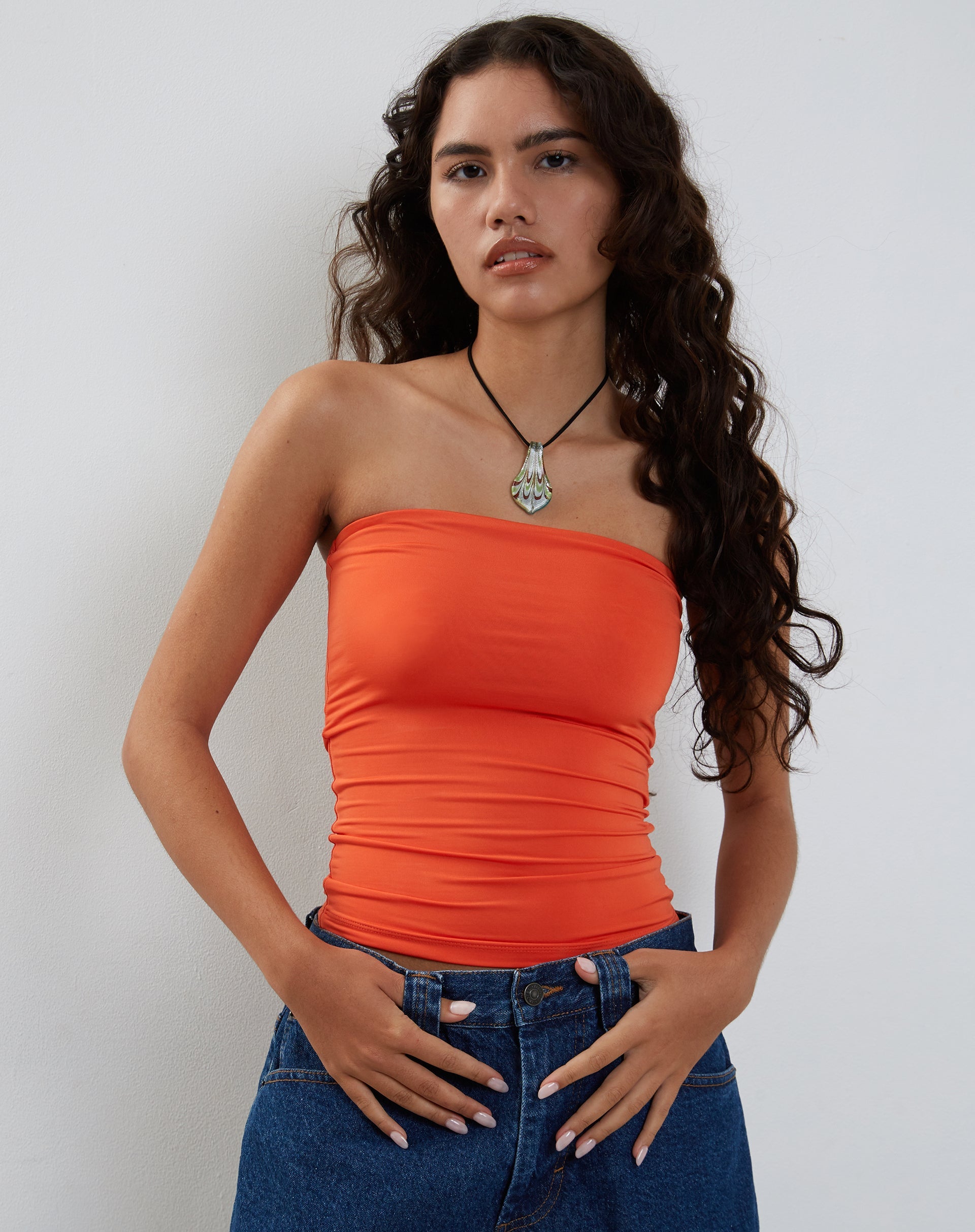 Bild von Neave Slinky Bandeau Top in Orange