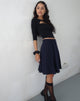 Image of Colette Knielanger Faltenrock in Navy