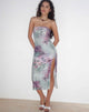 Bild von Nehwa Bandeau Mesh Midikleid in Abstrakt Scrapbook