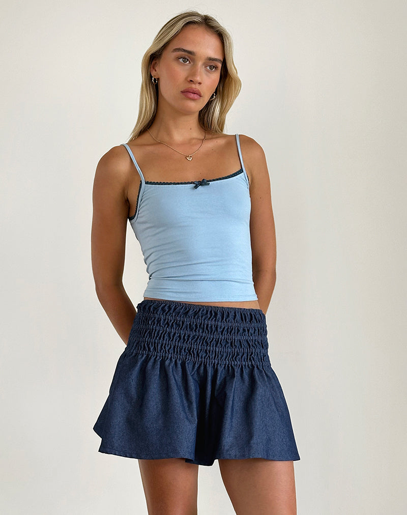 Bild von Nelesi Minirock aus Denim Chambray Indigo