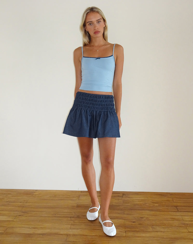 Bild von Nelesi Minirock aus Denim Chambray Indigo