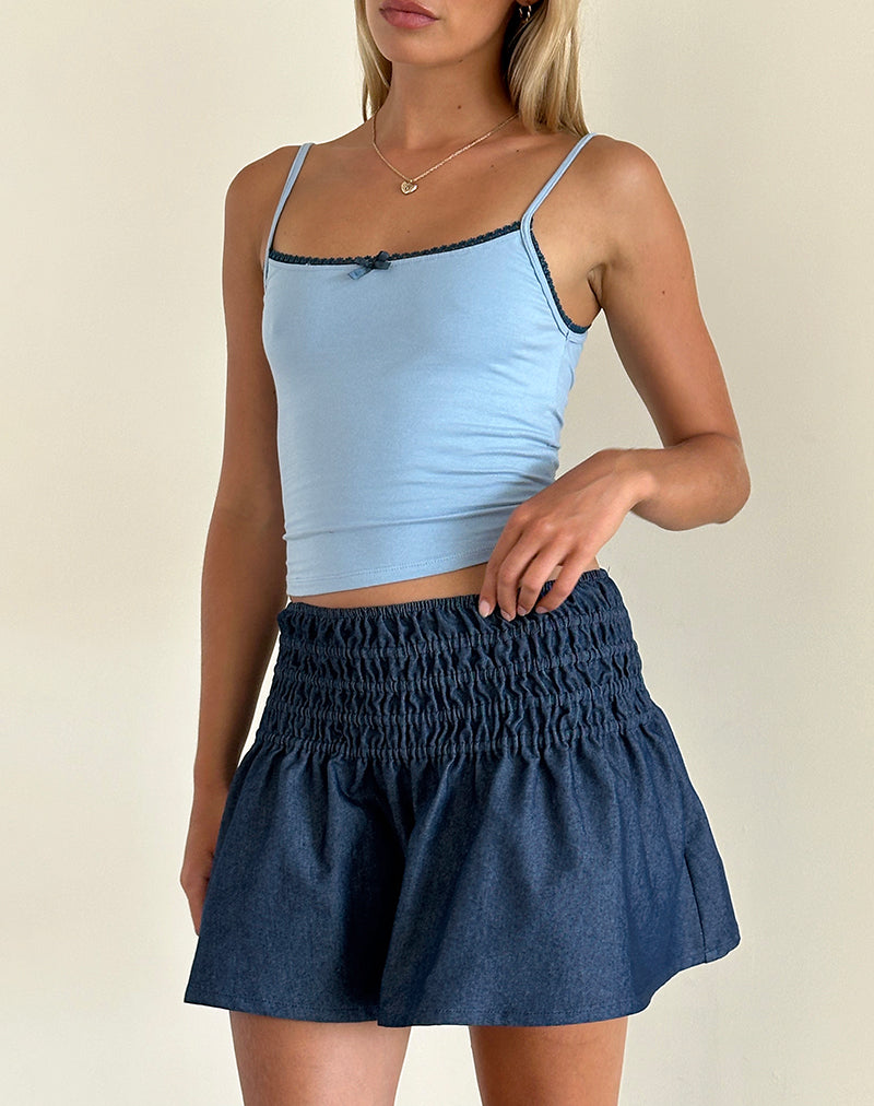 Bild von Nelesi Minirock aus Denim Chambray Indigo