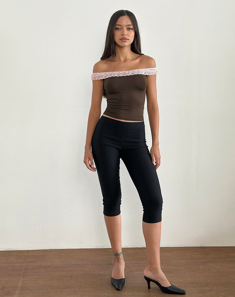 Bild von Nesel Top in Braun Slinky Lace Pink
