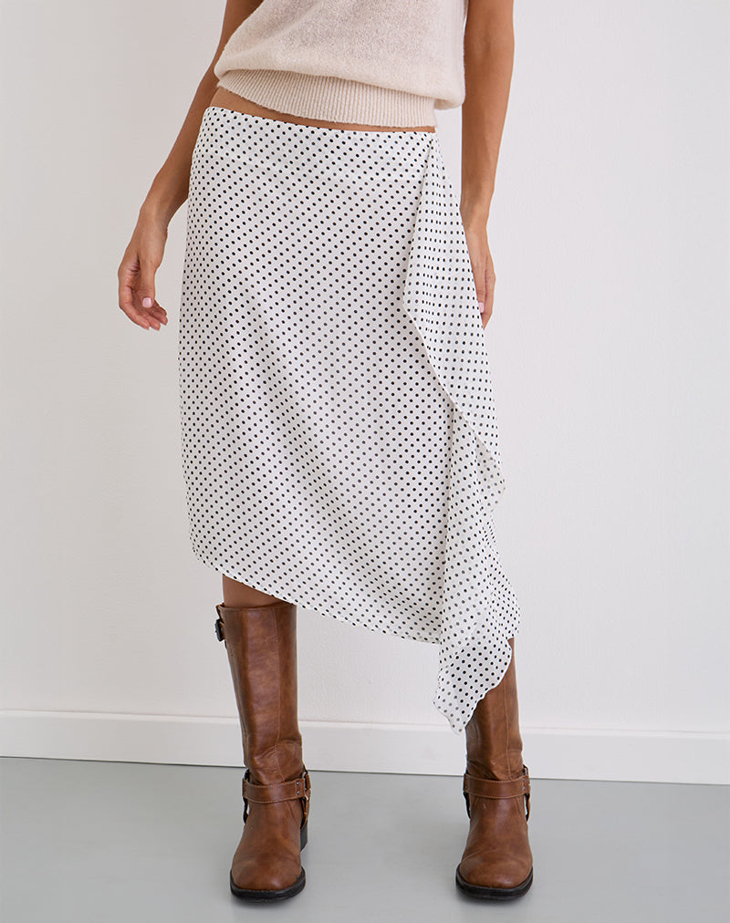 Bild von Neza Midirock in Weiß Basic Polka Schwarz