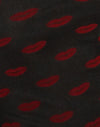 Lippen Flock Schwarz