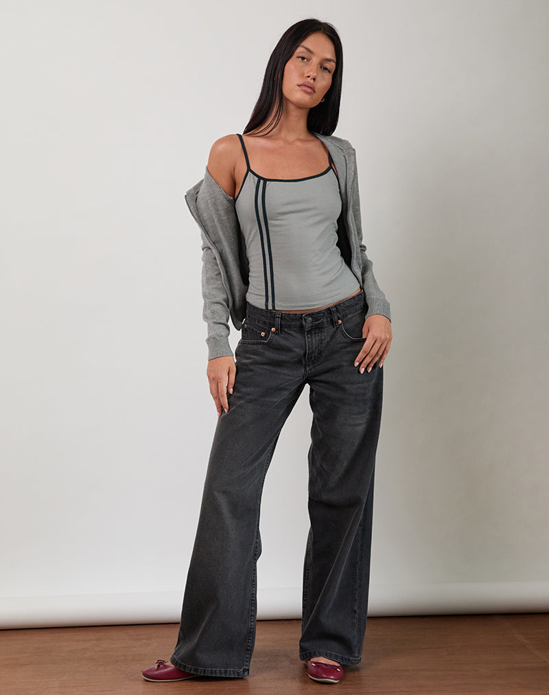 Image of Nilaso Vest Top in Grau mit Tapshoe-Bindung