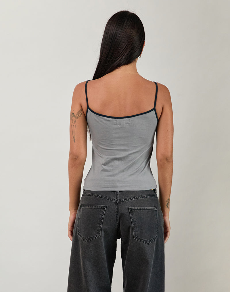 Image of Nilaso Vest Top in Grau mit Tapshoe-Bindung