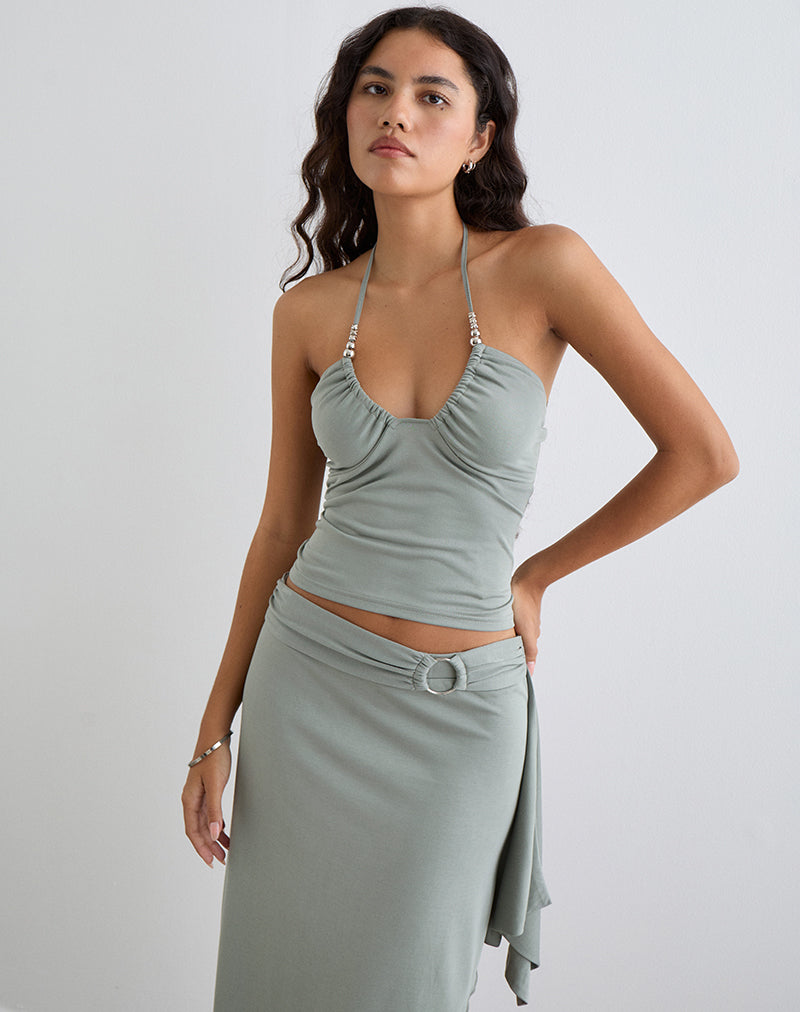 Nina Perlenhalfter-Top in London Fog