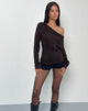 Image of Nirmala Top mit Diagonal- und Ministreifen Maroon