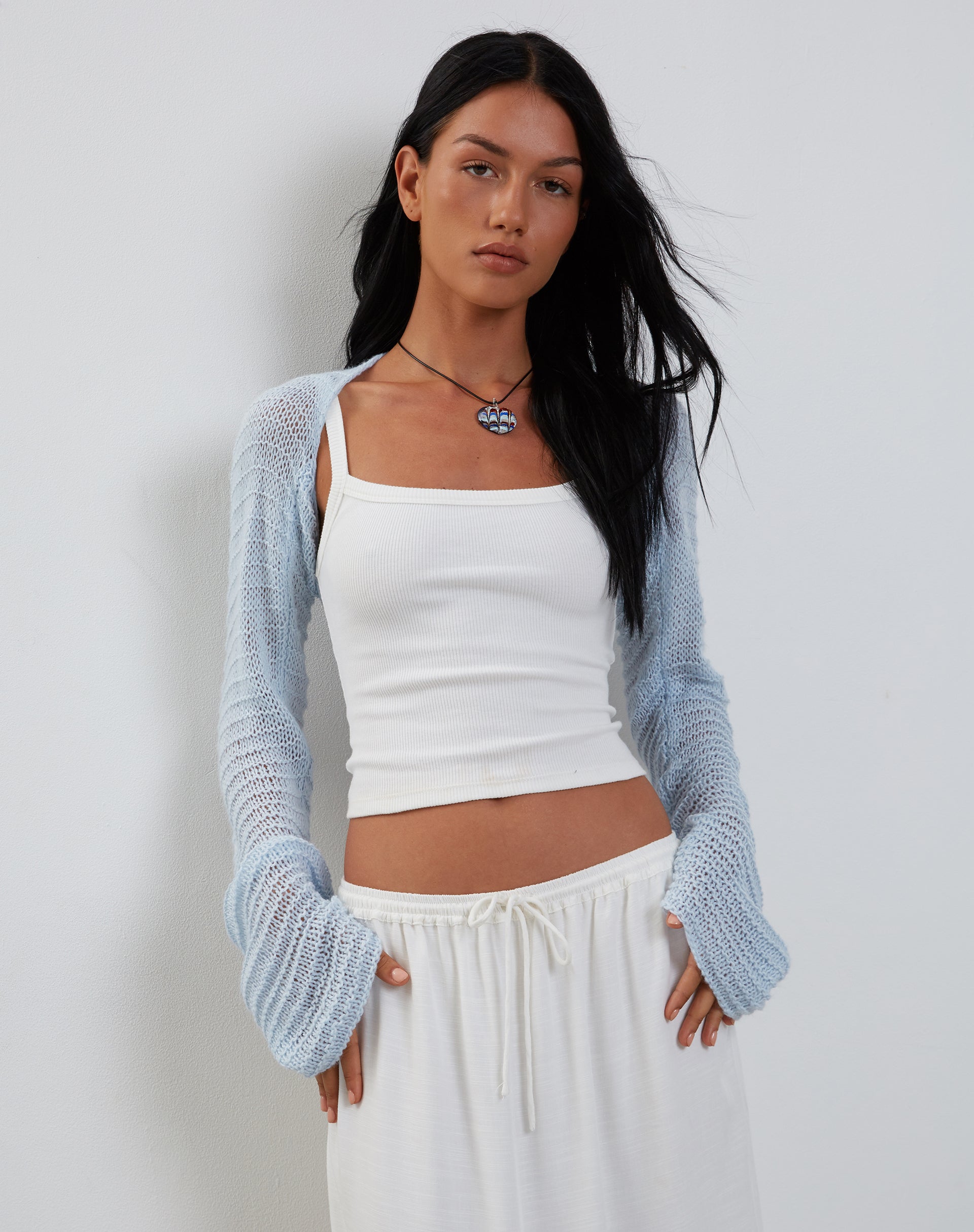 Image of Nobila Shrug Top in Baby Blau