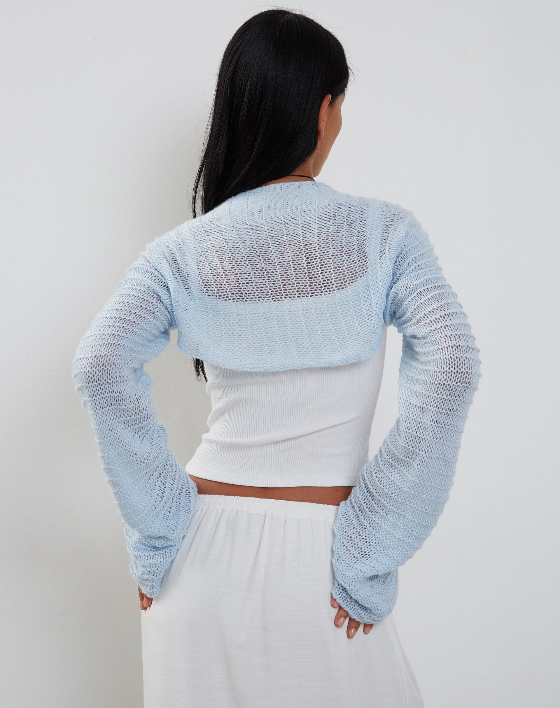 Image of Nobila Shrug Top in Baby Blau