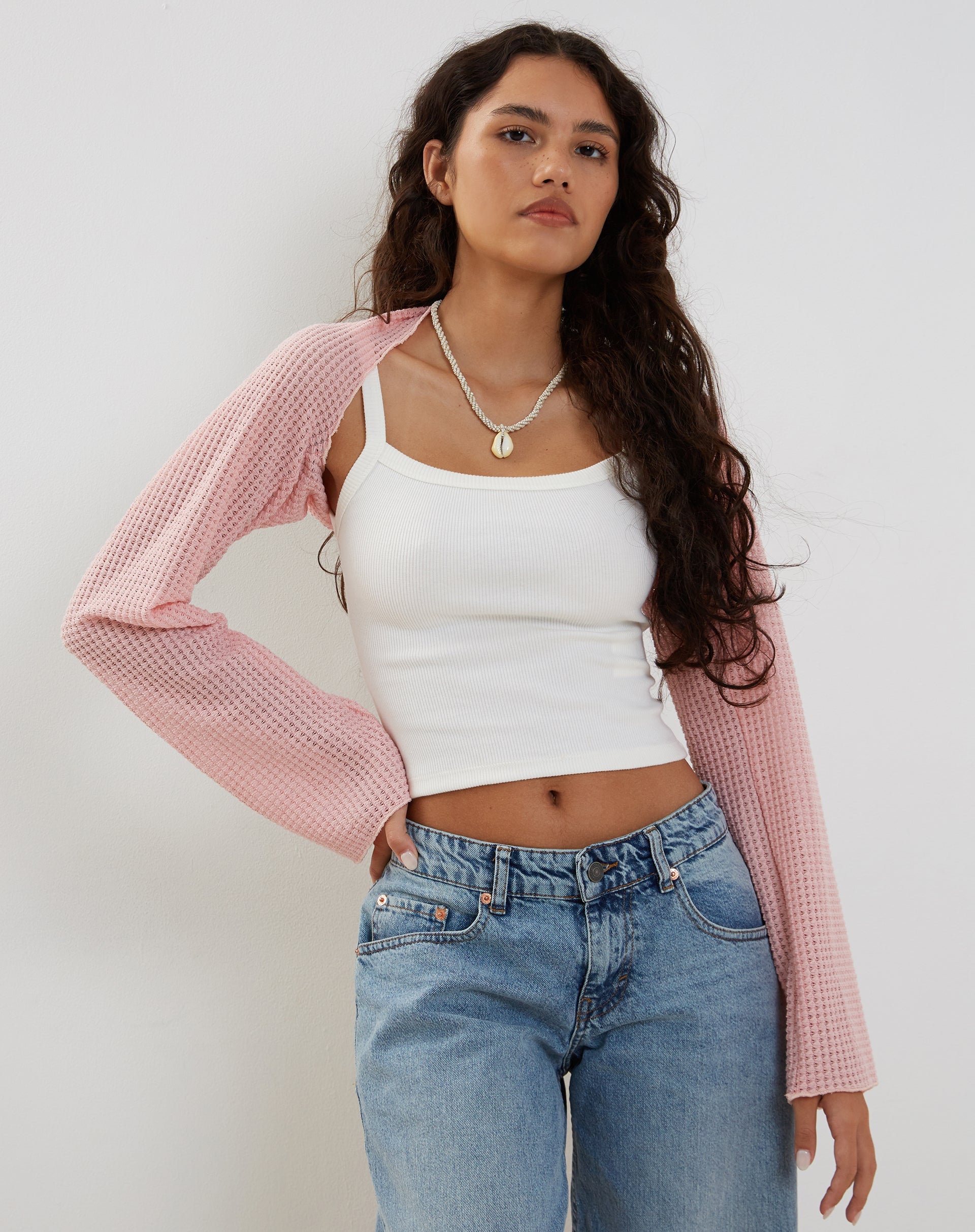 Bild von Nobila Shrug Top in Babyrosa