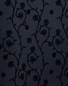 Schwarzer zierlicher Floral FLock