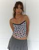 Bild von Norde Top in Pale Grey Flower Cluster Flock