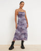 Bild von Norishi Bedrucktes Midikleid aus Mesh in Smokey Gradients Violett