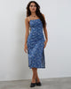 Image of Nosita Midikleid in Retro Blau