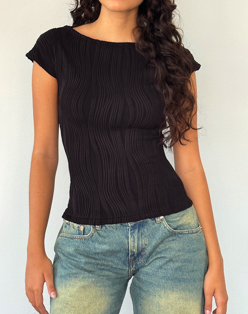 Image von Nova Top in Crinkle Black